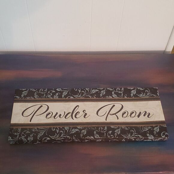 "Powder Room" Printed Canvas Wall Decor - Picture 2 of 4
